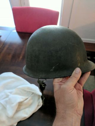 Ww2 Us Army Usmc M1 Fixed Bale Steel Pot Helmet Chin Strap Wwii