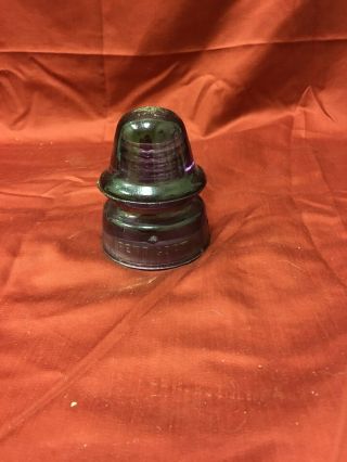 Vintage W.  F.  G.  Co.  Denver Colo Purple Glass Insulator