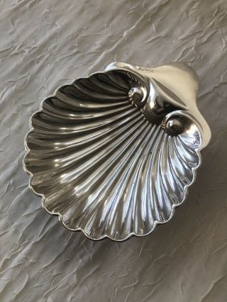 Antique Victorian Solid Sterling Silver Scallop Shell Dish.  Birmingham 1892 - 1893