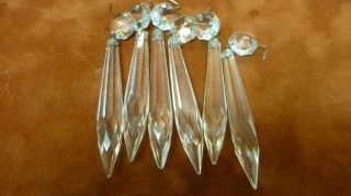 6 Antiques Vintage Crystal Chandelier 3 Inch Spear