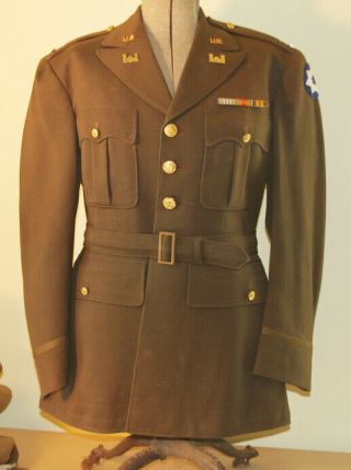 Wwii U.  S.  Army Engineers Officers Dress Tunic With Engineers Buttons 9th Ser/com