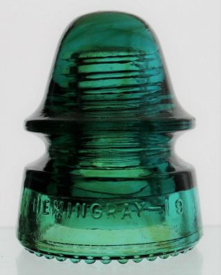 Hemi - Blue/green Two Tone Cd 162 Hemingray - 19 Made In U.  S.  A.  Glass Insulator