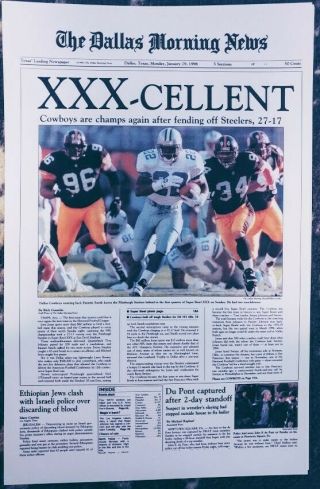 Dallas Cowboys Bowl Xxx Newspaper Front Page Photo,  Dvd Extremely Rare