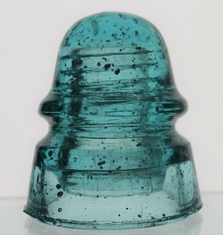Snowy Blue Aqua Cd 160 B No 32 Baby Signal Glass Insulator