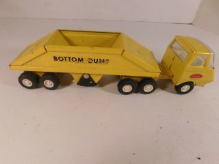 Vintage Tonka Bottom Dump Truck Yellow Pressed Steel