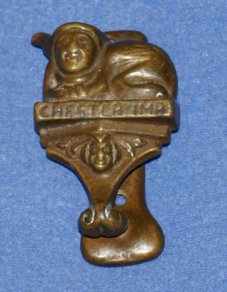 Vintage " Chester Imp " Solid Brass Small Door Knocker,  England,  3 " Long