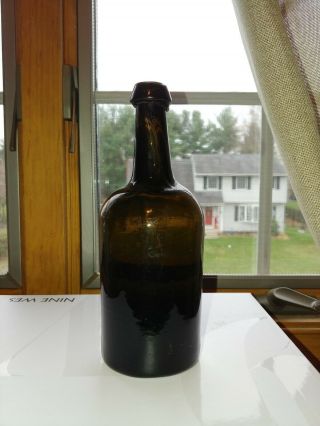 Open Pontil Taper Top Squat Soda/beer Bottle 1845 - 1850