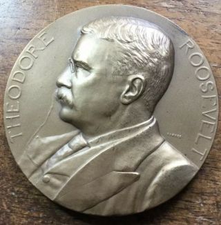 1905 Theodore Roosevelt Inaugural Bronze 3 " U.  S.  Medal Us