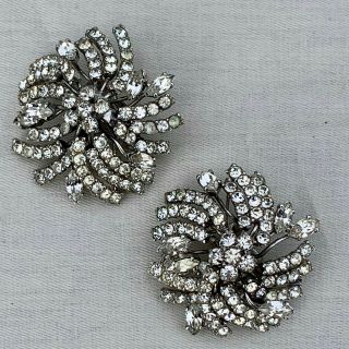 Christian Dior By Mitchel Maer 1950s Vintage Couture Fashion Jewellery Earrings