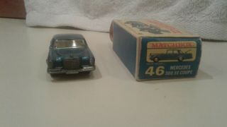 Matchbox Series A Lesney Product Made In England No.  46 Mercedes 300 Se Coupe