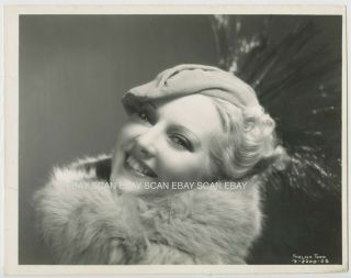 Thelma Todd Gorgeous Vintage Linen Back Portrait Photo