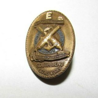 Ww2 South Bend Lathe Co Army Navy E Production Award Pin