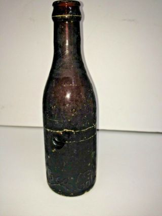 Amber Brown Glass Coca - Cola Coke Bottle Shreveport La.  Vintage Early Old Querbes