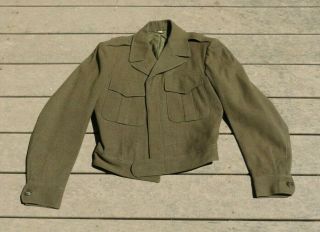 Ww2 Us Army Military Wool Eisenhower Ike Jacket Coat Blouse 36r