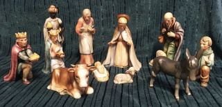 Hummel Goebel 11 Pc Nativity Set 214 - Large 8 " - 1951