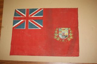 Early Canadian Red Ensign Flag 24.  5 " X 17.  5 "