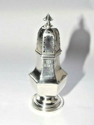 Antique Victorian Solid Silver Sterling Pepper Shaker Pot Caster Chester 1894