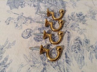 Set Of Four Vintage Style French Curtain Tie Backs / Hooks (p59)