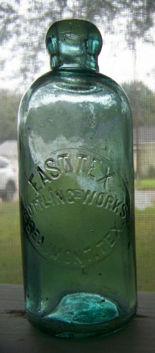 Beaumont Texas East Tex Hutchinson Blob Top Soda Bottle Hutch Book Tx 0050 Rare