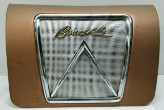 1958 58 Pontiac Bonneville Rear Seat Speaker Grille Star Chief Chieftain Vintage