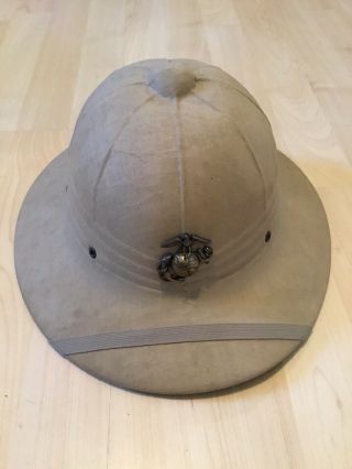 Wwii U.  S.  Navy Usmc Hawley Products Co Pith Helmet Style 501 Officer Equipment