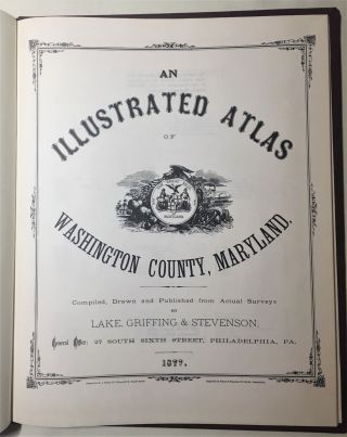 Atlas Of Washington County Md 1877 Unigraphic Reprint 1975 Hagerstown