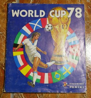Vintage Panini World Cup 1978 Sticker Album - Almost Complete -
