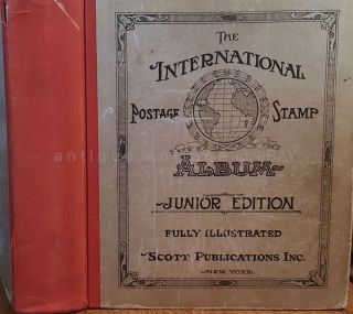 1943 Vintage International Postage Stamp Album Junior Scott With A Few Stamps
