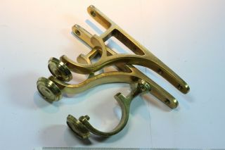 Set Of 3 Small Vintage Curtain Pole Brackets (for A 35mm Diameter Pole)