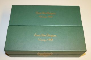 Vintage 1988 & 1993 Cuvee Dom Perignon Champagne Bottle In