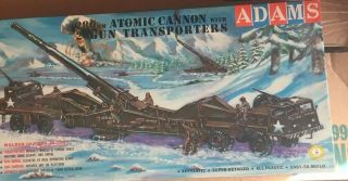 Vintage 1958 Adams 280 Atomic Cannon With 2 Gun Transporters K - 153 Complete