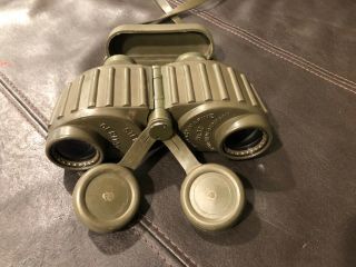 Steiner Military Marine 8x30 Binoculars Made In W.  Germany With Caps & Strap Vtg
