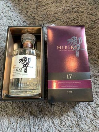 Suntory Whiskey Hibiki 17 Years Old 700ml Empty Bottle From Japan