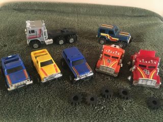 Vintage Stompers 4x4 (5),  Rough Riders (2) Freight Liner Semi (1) Non