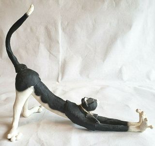 A Breed Apart Country Artists Ltd.  Large Cat Figurine Spatz 70404 Black White
