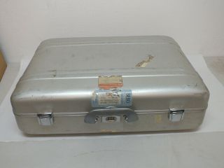 Vtg Halliburton Suitcase Combo Industrial Modern Case Aluminum Luggage Blue Int