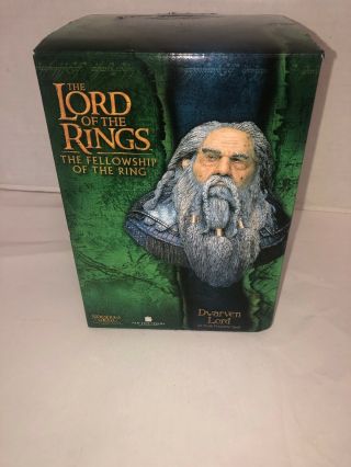 Sideshow Weta Lotr Lord Of The Rings: Dwarven Lord Bust - Very Rare