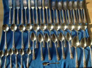 Full Set And More Of Oneida Community Silver Plated Cutlery,  Hampton Court Design