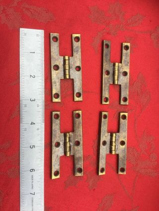 Set Of 4 Vintage Old Stock H Style Strap Hinges Real Quality