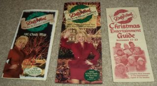 1997 Dollywood Smokey Mountain Christmas Brochure - Map - Guide 3 Items
