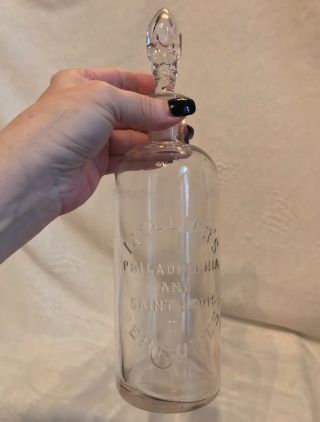 Antique 1880’s “mellier’s Philadelphia & Saint Louis Perfumes” Parfumerie Bottle