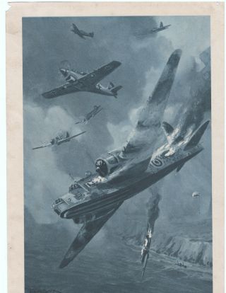 Print Luftwaffe Battle Of Britain Ww2 Raf German Propaganda