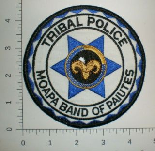 Nv Nevada Moapa Paiutes Band Indian Tribe Native American Tribal Police Patch