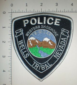 Nv Nevada Western Shoshone Indian Tribe Wells Tribal Police Patch Temoak