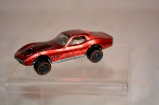 Vintage 1968 Hot Wheels Redline " Custom Corvette " Chevrolet Red 1:64 Nr