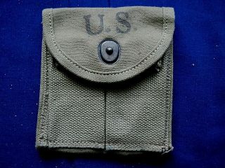 Vintage 1943 Us Army Wwii Avery M1 Carbine Ammo Clip Pouch - Unissued?