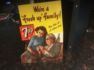 1946 7 Up Easel Back Counter Sign