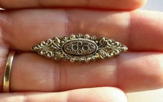 Fabulous Antique Victorian 9ct Gold Woven Hair Mourning Brooch