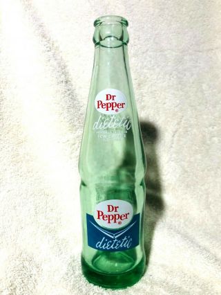 Dr Pepper Dietetic Bottle 6 1/2 Oz - Rarer Size - Chevron Logo