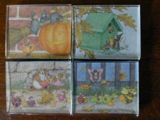 House Mouse Designs Halloween Fridge Magnets,  Ellen Jareckie,  Mice.  Set Of Four.